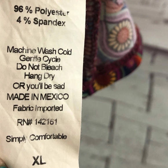 LuLaRoe Azure Womens Orange Blue Yellow Mandala Stretch A-Line Skirt X Large XL - Picture 4 of 4